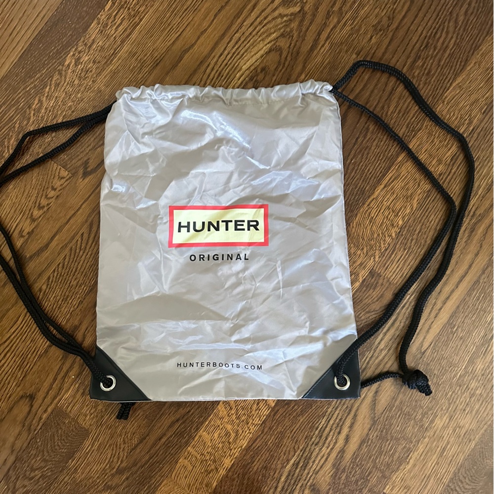 Hunter Original Silver Drawstring Backpack - image 1